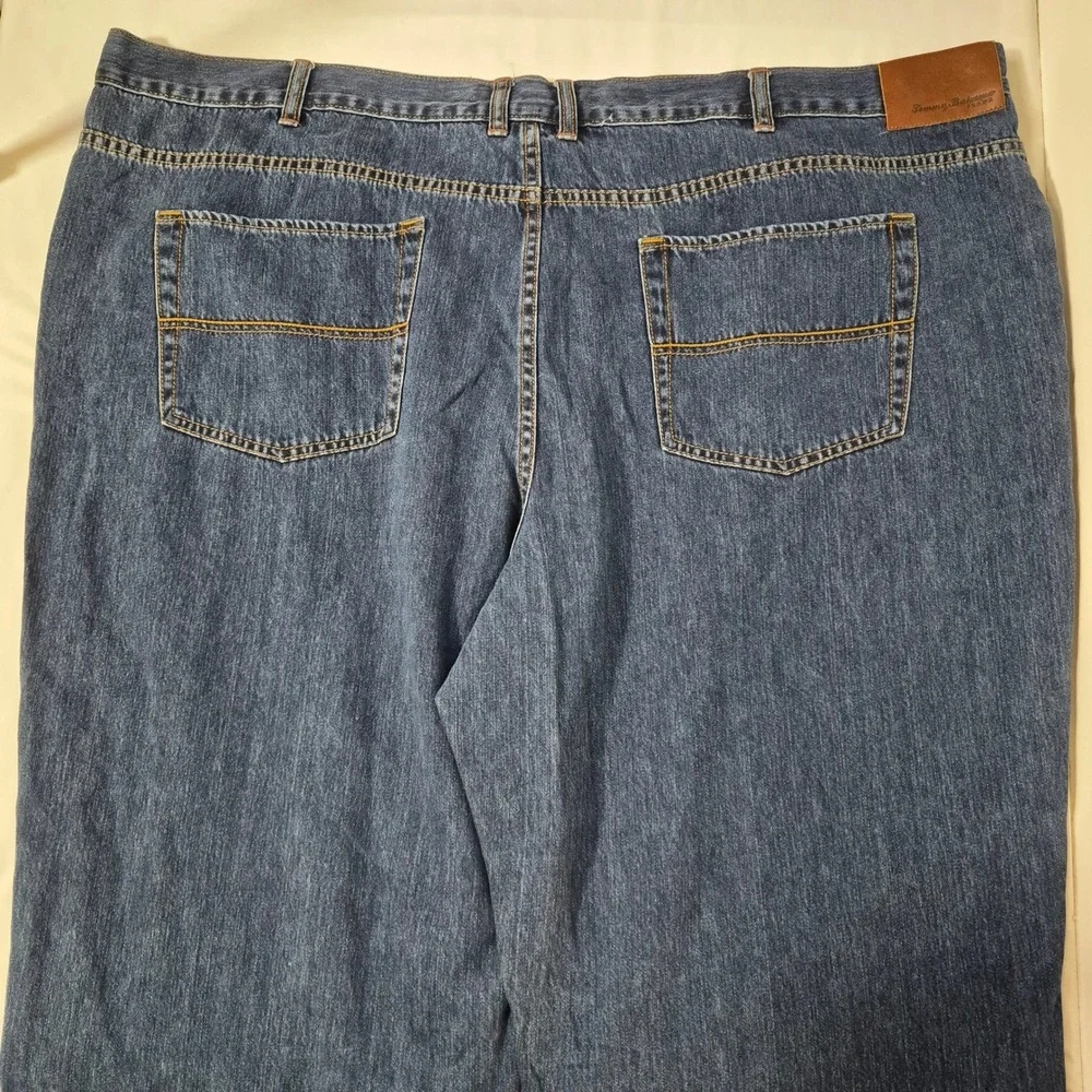 Tommy Bahama Jeans Mens 54 (52)/32 Classic Fit Blue Denim Straight Cotton Tencel